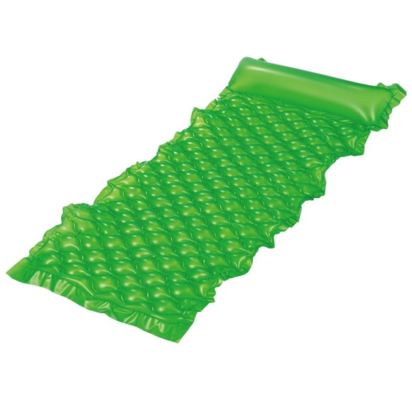 Bluescape Green Neon Comfort Air Mat Inflatable Pool Float - Picture 1 of 4